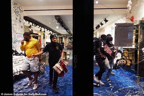 celine store robbed|Video shows looters take $1.5M haul from Soho clothing shop.